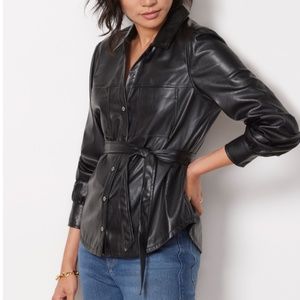 NWT Paige Belize Vegan Leather Shacket